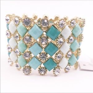 Gold & Turquoise Stretchy Bracelet✨